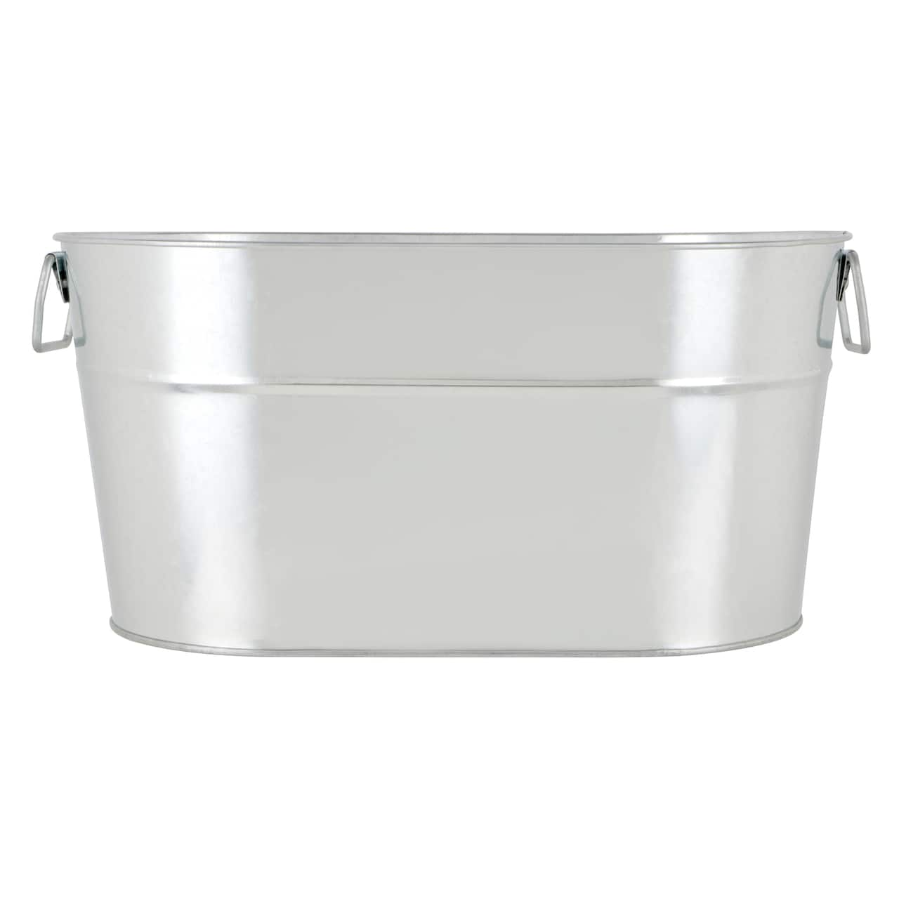 12&#x22; Silver Oval Metal Bucket by Celebrate It&#x2122;